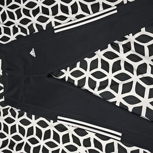 Adidas Black Tights with White Accents
